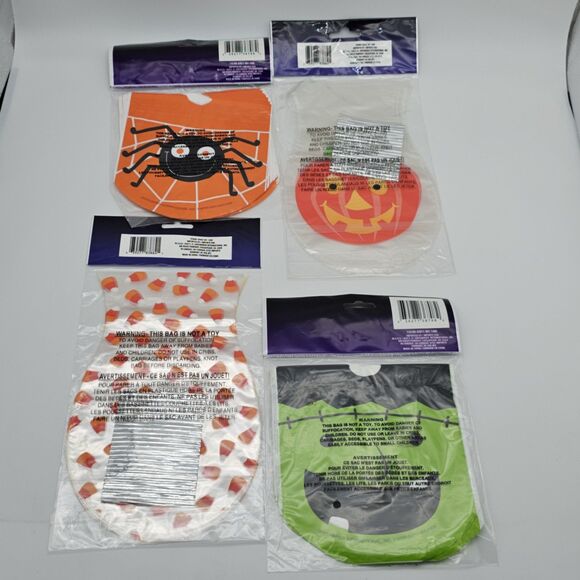 Halloween Party Favors Treat Bags Lot Spider Pumpkin Frankenstein Candy Corn - Picture 6 of 7